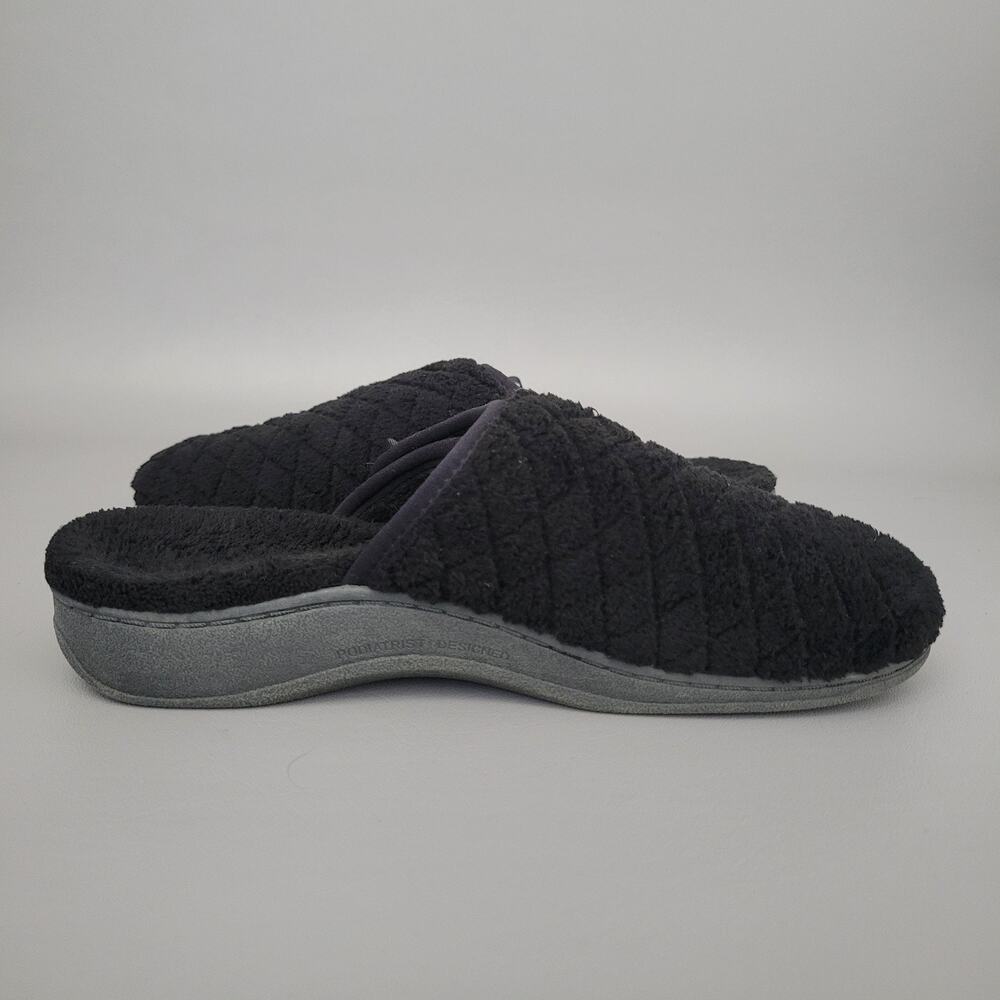 Vionic Womens Orthotic Support Mule Slippers Adilyn Adjustable Black Size 7 - Picture 3 of 11